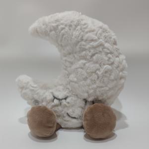 China Plush Sleeping Moon Toy with Breathing Effect and LED Light for Kids on sale