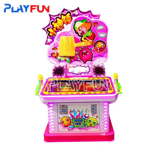 Hammer hitting touch screen games machine kids video coin operated ticket