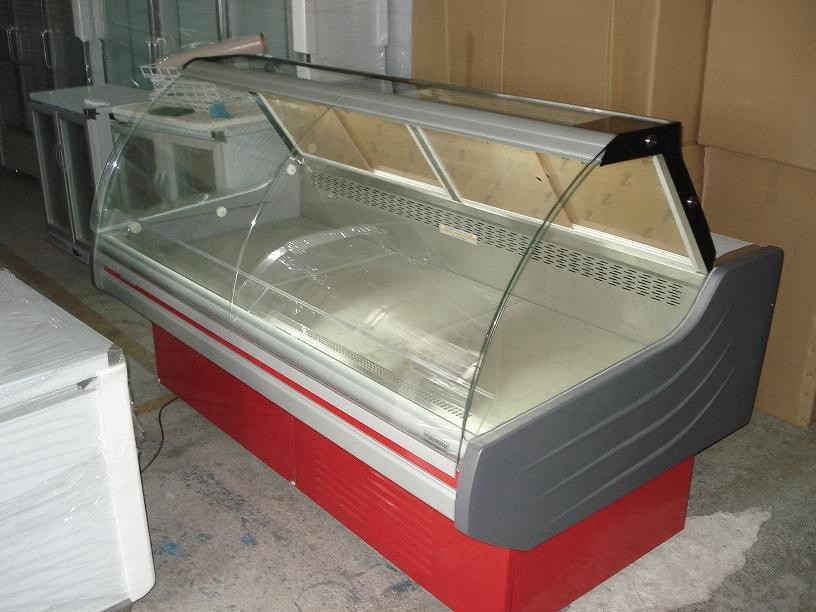 Commercial Glass Cover Deli Display Refrigerator For Catering / Butchery Shop
