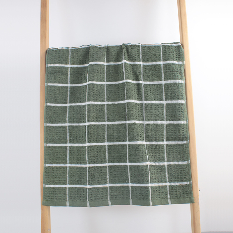 Highly Durable 100% Cotton Solid Jacquard Terry Towel Custom Jacquard Cleaning Towel