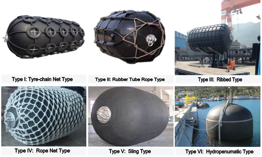Anti Aging Marine Rubber Fender 0.05MPa / 0.08MPa Initial Internal Pressure