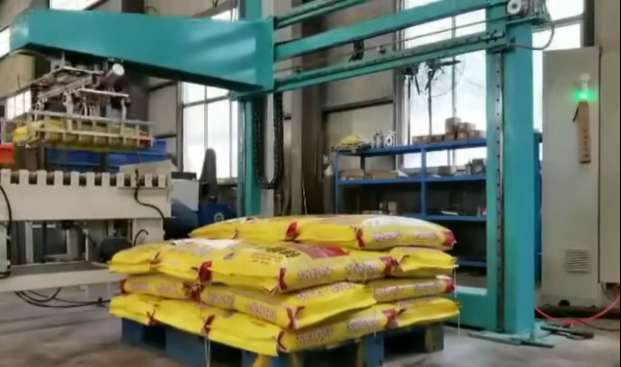 Conventional Palletizer Line Lift Bottle Depalletizer Machine Film Pack 20kg
