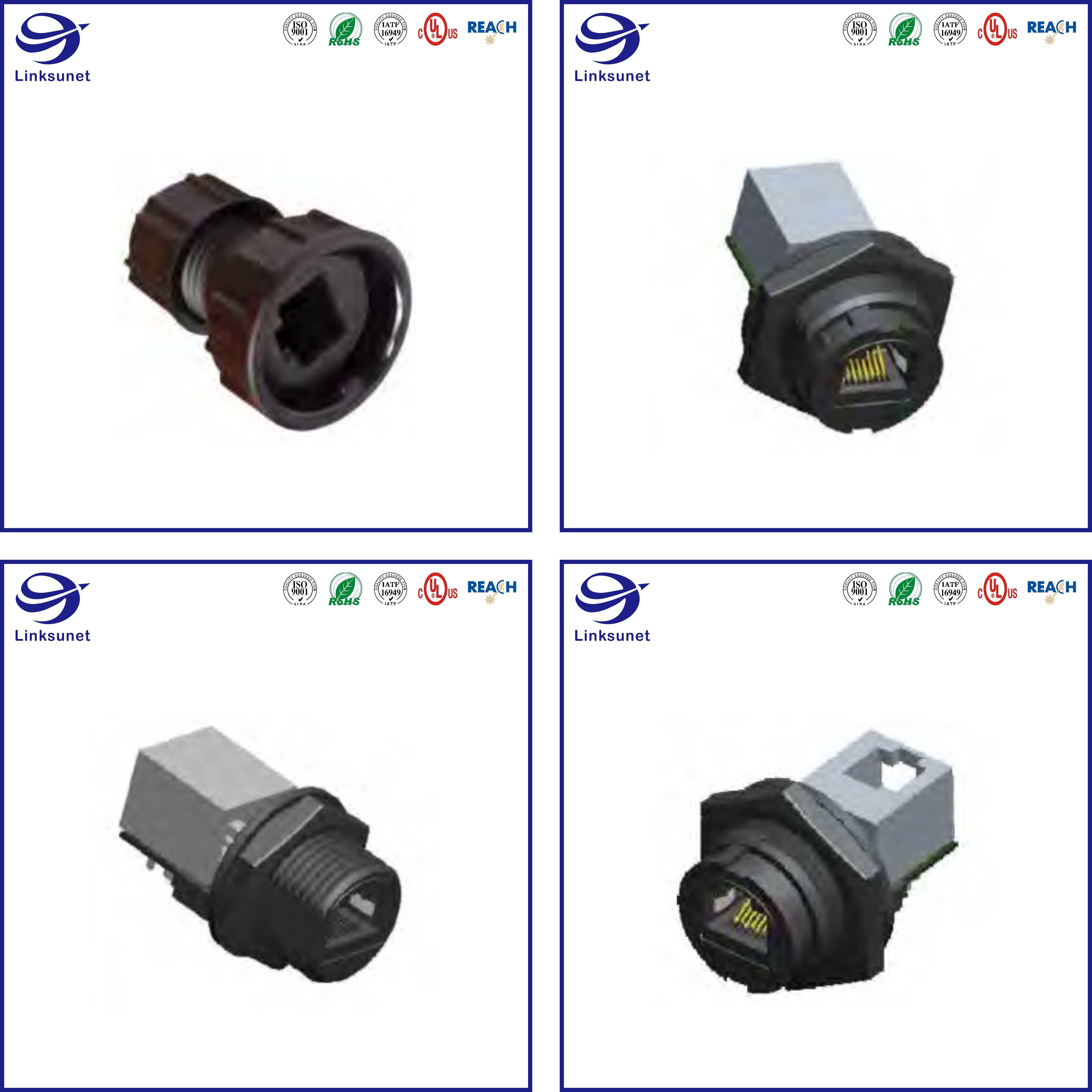 RJ45 IP68 8pin Waterproof Circular Connectors for Motion Control wire harness
