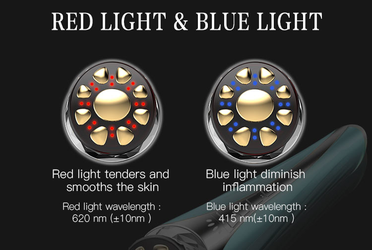 Red Blue Phototherapy Multifunctional Beauty Device Facial Toning Device