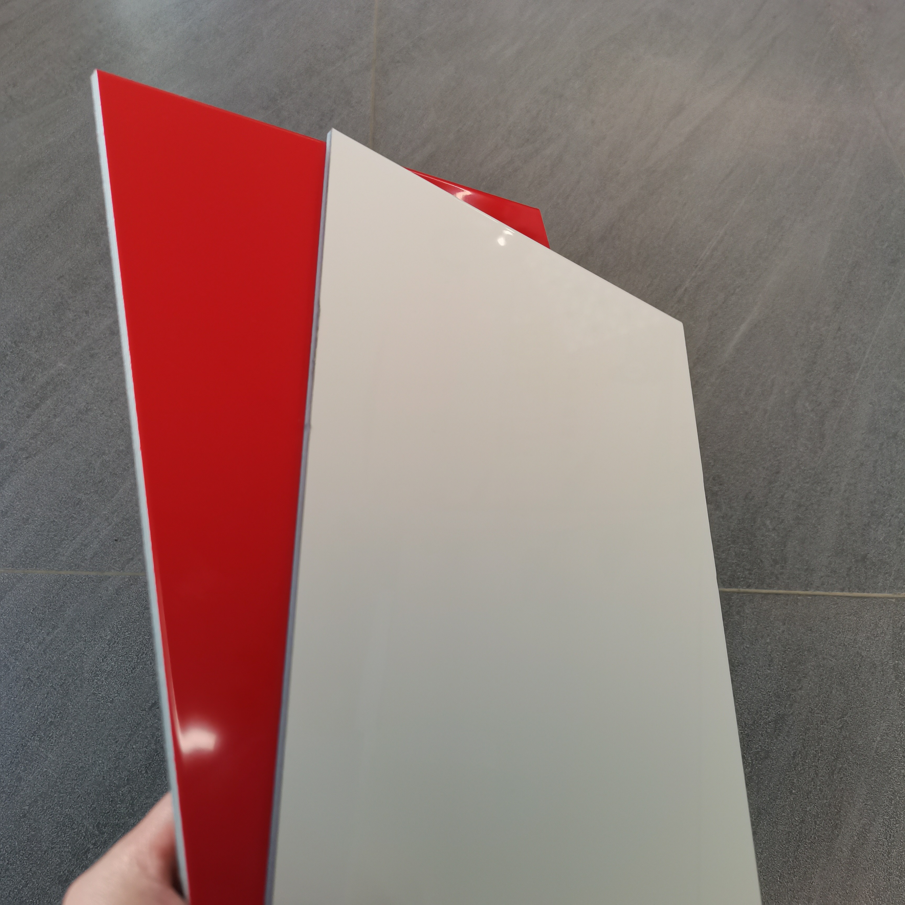 Curtain Wall Decoration AA1100 0.21mm Brushed PVDF Alu Composite Panel