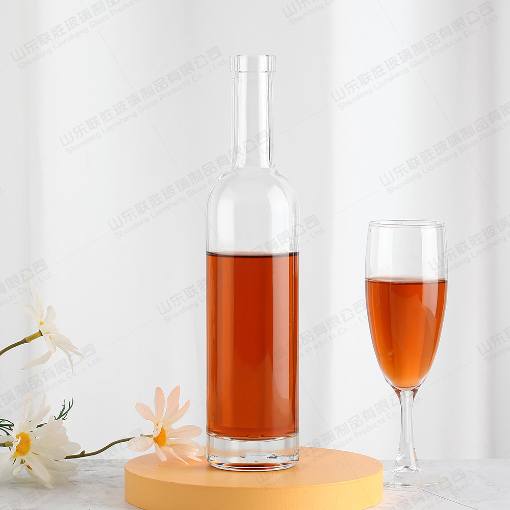 Whisky Bottle 750ml Industrial Beverage Custom Empty Glass Bottle for Cognac Napoleon