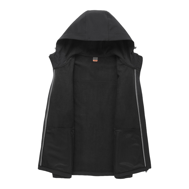 Oem Factory Manufacturer Custom Logo Unisex Water Resistance Breathable Outdoor Soft Shell Fleece Windbreaker