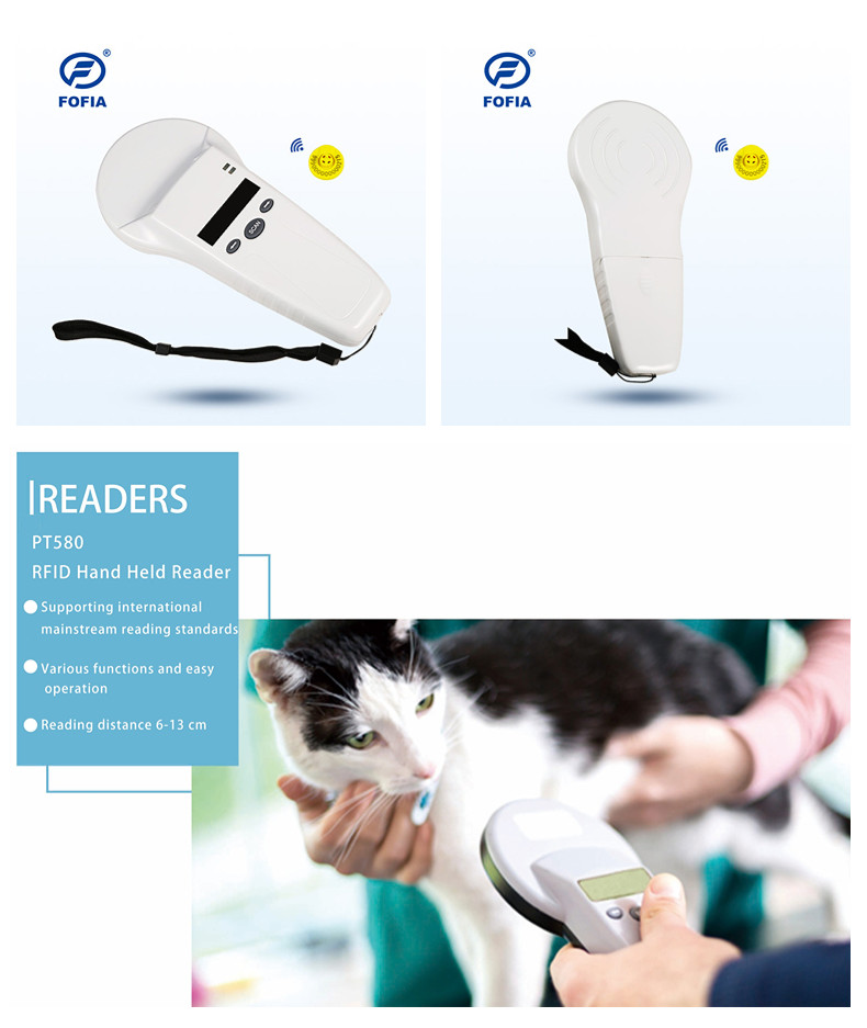 134.2 Khz RFID Microchip Animal Scanner For Livestock / Pet Identification