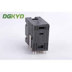 Unshielded 2x1 Stack Double Port RJ45 Connector Without Transformer Ethernet