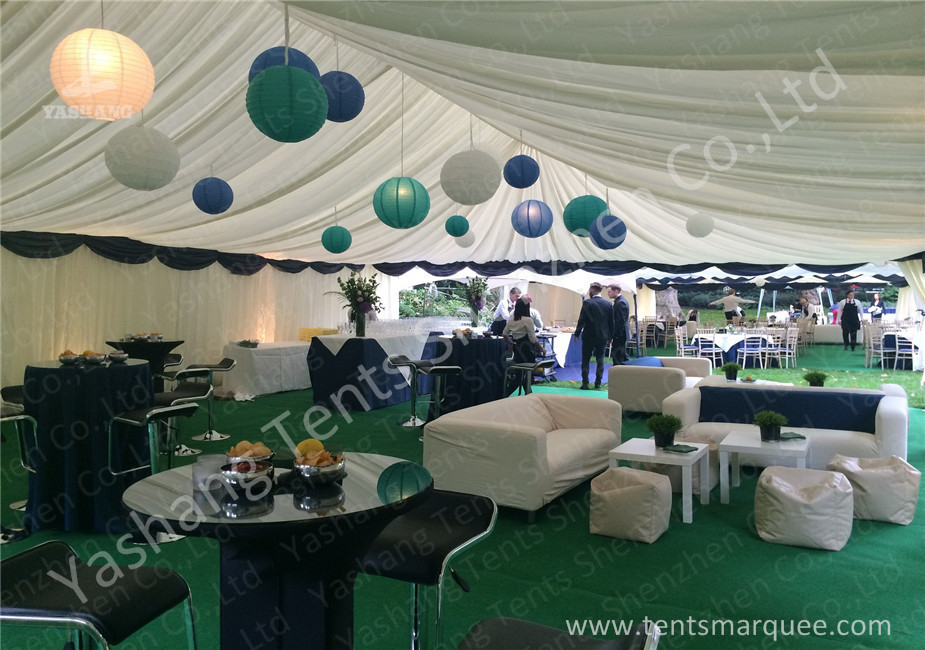 Colorful Ball Decoration Luxury Wedding Tents , Huge Canopy Tent Anodized Aluminum Frame