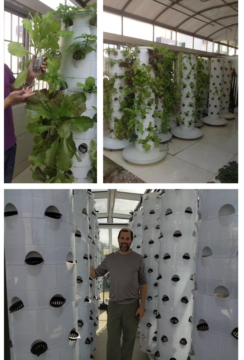 hydroponic greenhouse outdoor indoor garden plant vertical plastic tower growing system tower pot