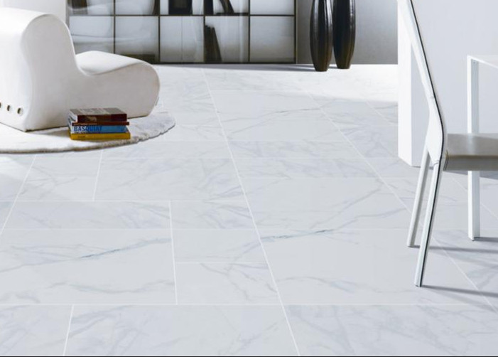 Big Size Carrara Marble Look Ceramic Tile 300*1200 Mm Accurate Dimensions