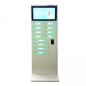  Supermarket Lounge 12 Lockers Cell Phone Charging Station Lockers with Large Advertising Screen Manufactures