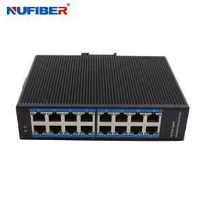  Industrial POE Ethernet Switch 16 Port with Auto Negotiation and Auto-MDI/MDI-X Function and 12V to 52V DC Redundant Power Input Manufactures