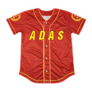 Antipilling Polyester Adults Sublimated Baseball Jerseys Short Sleeve Personaliz
