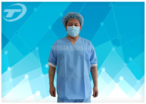 SMS Patient Hospital Disposable Scrub Suits Soft Disposable Medical Gowns , CE certified