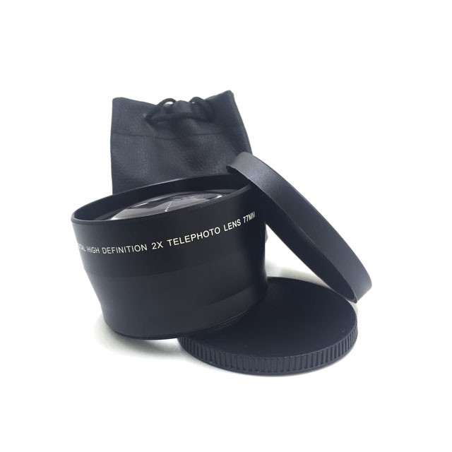 77mm 2.0x Additional Telephoto Camera Lens , Wide Angle Short Telephoto Lens
