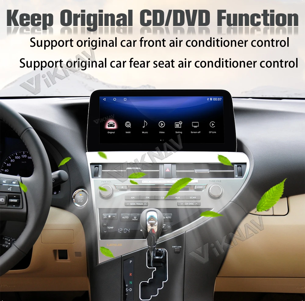 LEXUS RX 2009-2014 Aftermarket Bluetooth Car Stereo Radio Upgrade 12.3 Inch Touchscreen