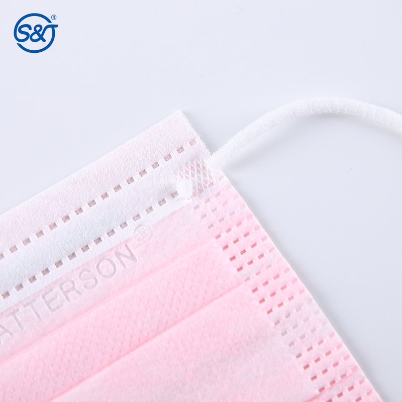 S&J Double Bands Face Mask BFE99 High Quality Nonwoven Surgical Using Disposable Medical Up Down Dual Bands Face Mask