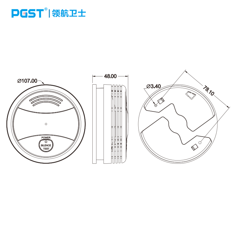 Tuya Smart Home Energy-saving Battery Power Supply Mobile App Push Wifi Smoke Detector
