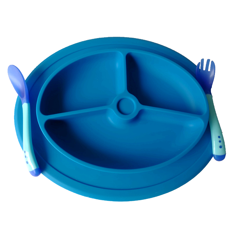 high quality EXW price custom logo design durable placemat kitchen silicone suction plate for baby
