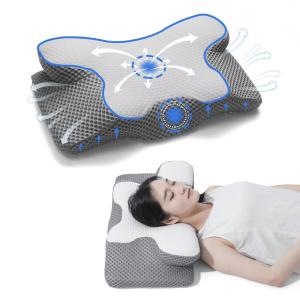 Custom Shaped Cervical Orthopedic Smart Gray Memory Foam Sleeping Neck Bed