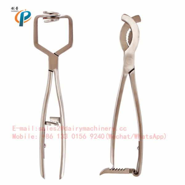 Horse Bloodless Castrating Forceps, Stainless Steel Emasculator for Deer and
