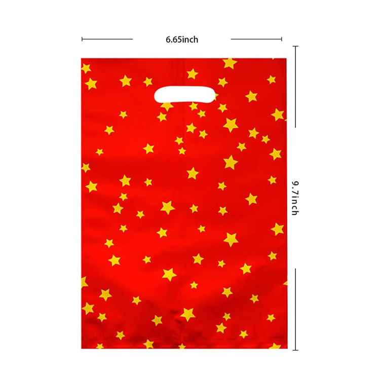 Sparkling Stars W24 X H30.5cm Plastic Party Gift Bags With Handles