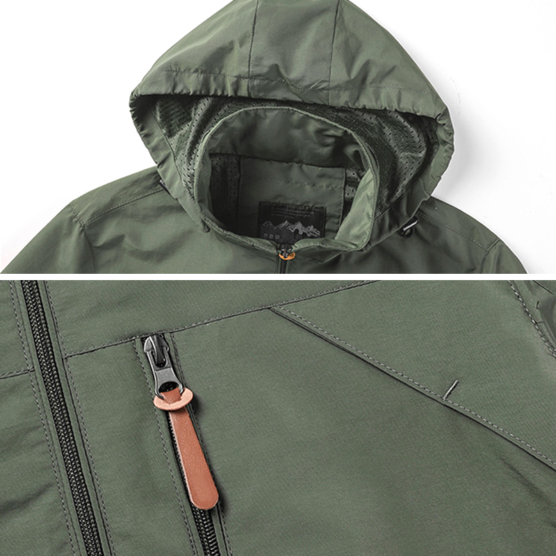 Oem Factory Manufacturer Custom Logo Breathable Water Resistance Jacket Men'S Spring Autumn Outdoor Sports Jacket