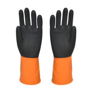China Flexible  Industrial Rubber Gloves Excellent Elasticity Puncture Resistance on sale
