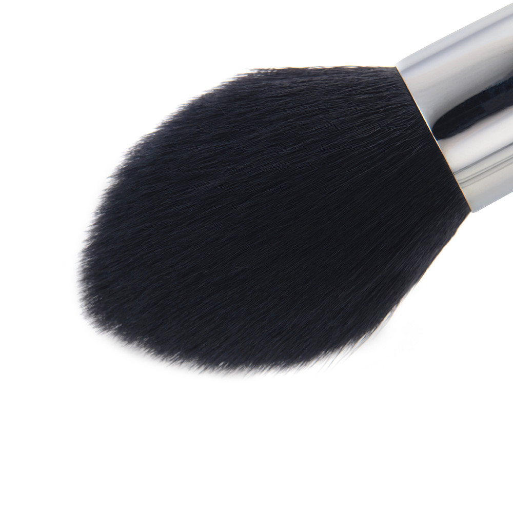Copper Ferrule 1pc Tapered Face Brush Synthetic Black Fibre Hair