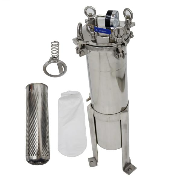 62KG 304 Stainless Steel Bag Filter Housing for Solid-Liquid Separation Tool