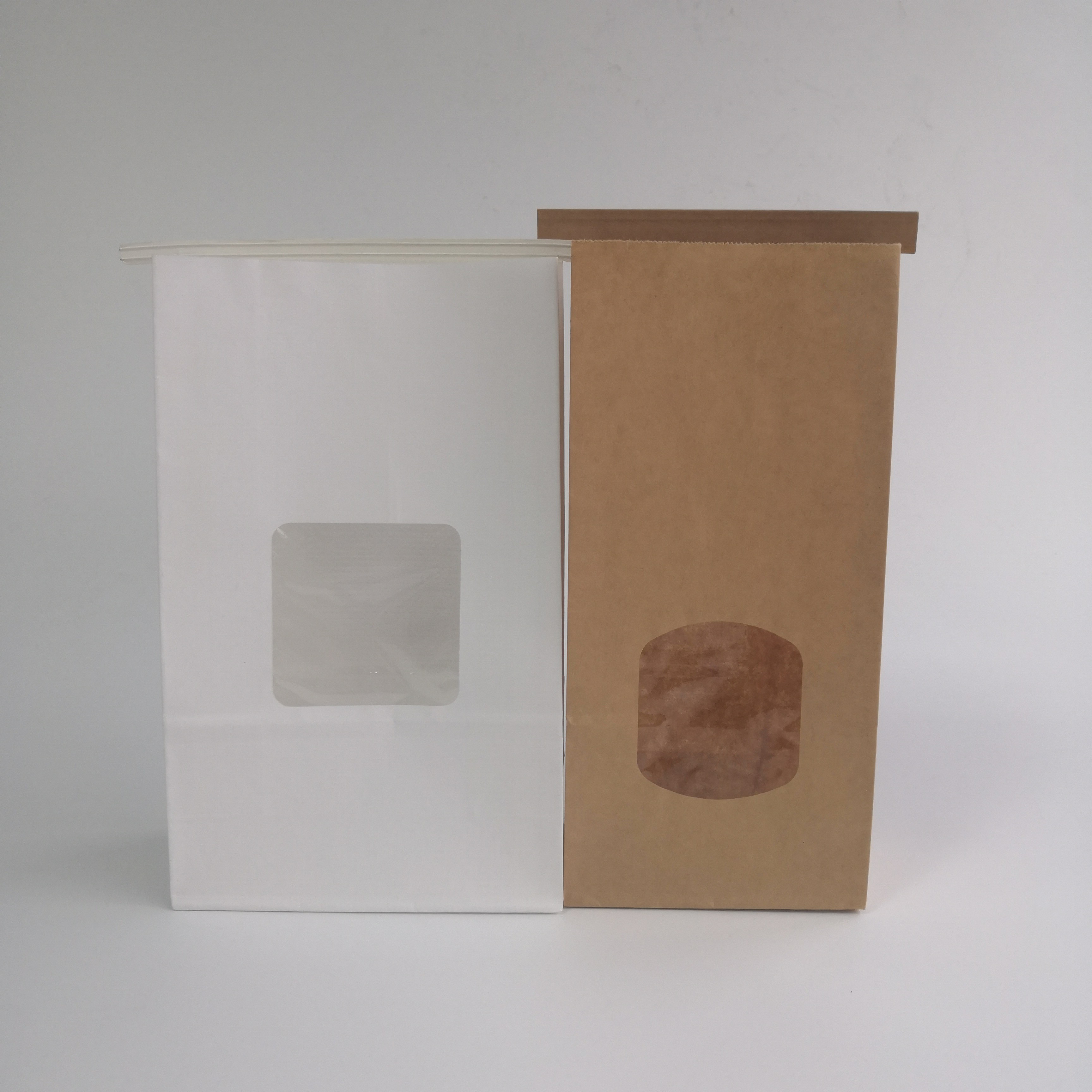 Tin Tie Brown Side Gusset Kraft Paper Printed k Bags Packing Items With Window
