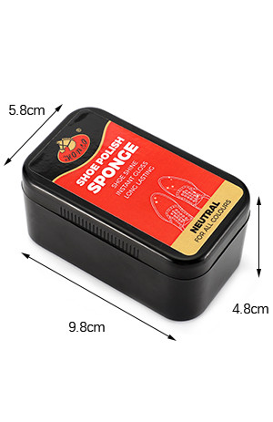Shoe Shine Sponge With Shell Material Plastics Footwear Shoe Care Polish OEM