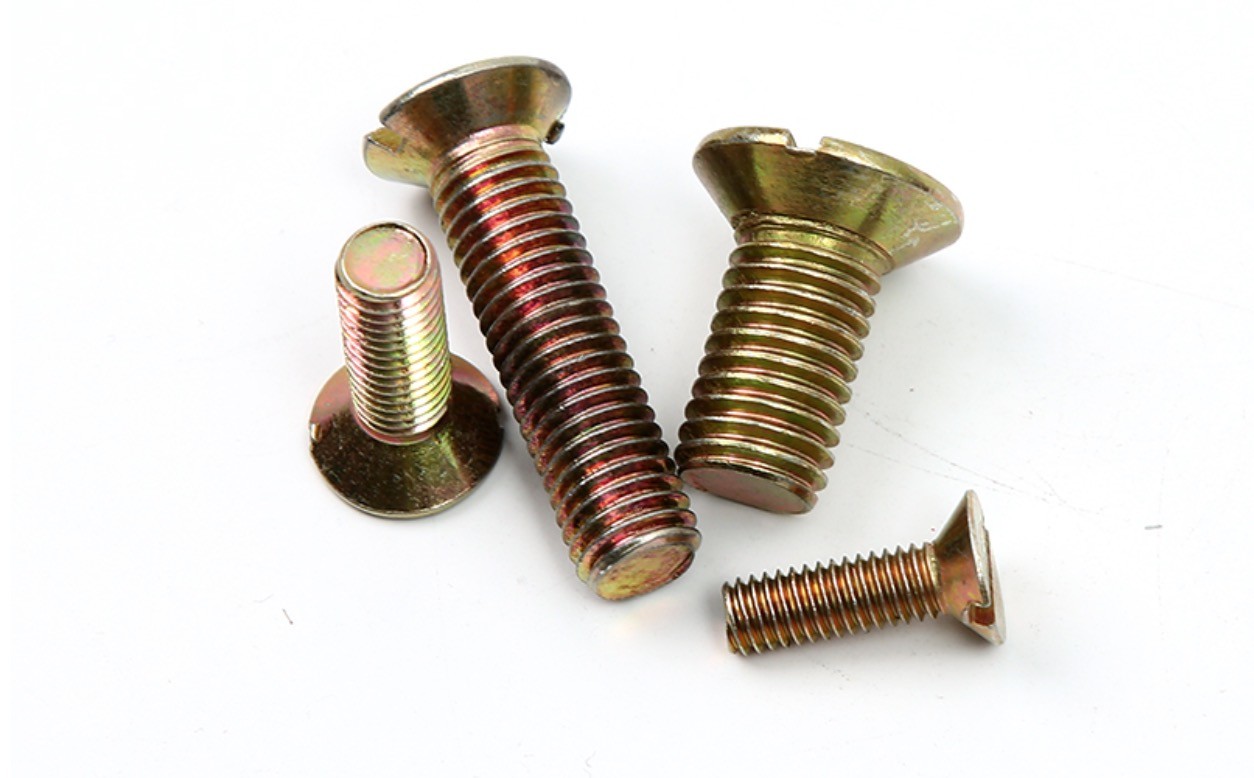 DIN 963 Slotted Countersunk Flat Head Screws M4 , Rockwell B71 Hardness