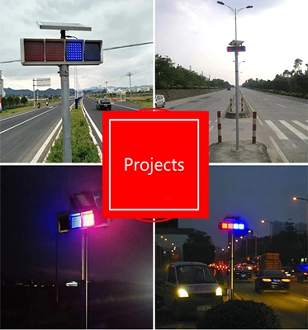 LED Solar Barricade Warning Light For Road Construction