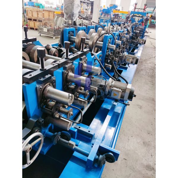 Close-up view of CZ steel equipment forming modules