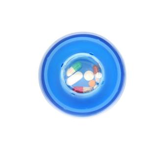 Portable Creative style foldable travel plastic cup with pill case, Random color