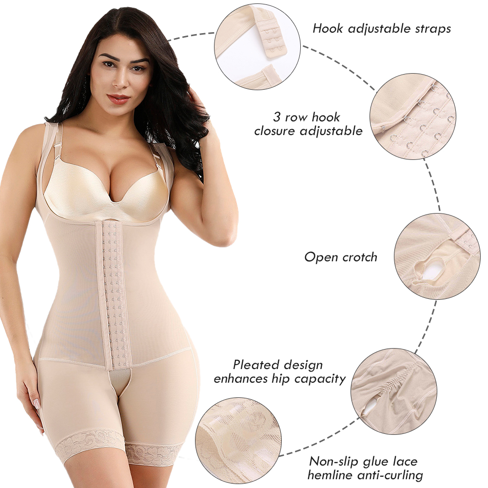 2000 HEXIN Women High Waist Tummy Control Shapewear Bodysuit with Underbust Feature
