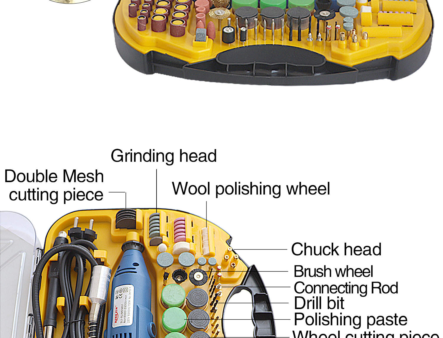 211pcs Mini Electric Grinding Machine Polishing 8000-33000r / Min