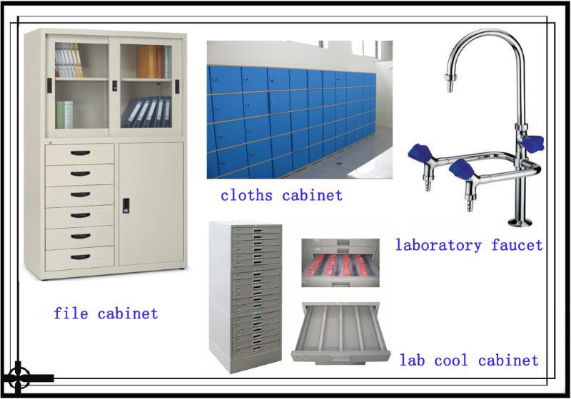 Aluminum Alloy U Shape Chemical Lab Desk Gray White Yellow