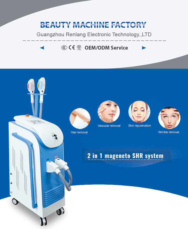 Elos Semiconductor SSR Shr Ipl OPT Laser Hair Removal Machine Ice Cooling 2 In1