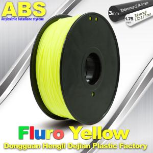  High Precision Fluo - Yellow ABS 3D Printer Filament 1kg / Spool Manufactures