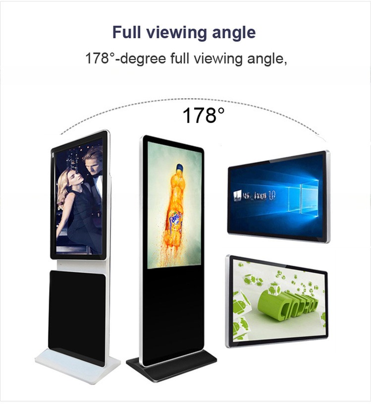 43" inch floor standing touchscreen display with Android Linux Win10/11 OS all-in-one PC