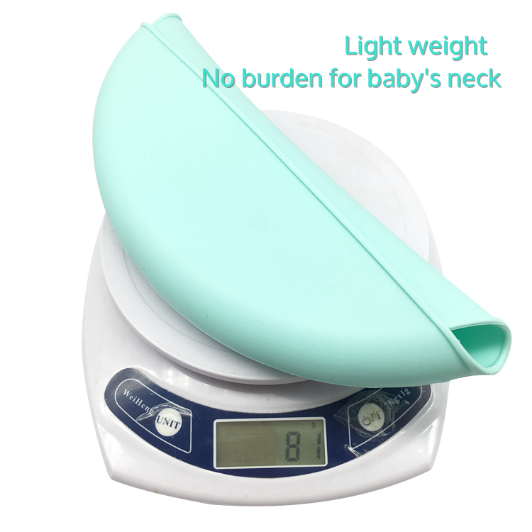 Non Toxic Soft Fancy Best Silicone Pinafore Drool Baby Bib with food crumb catcher with snaps
