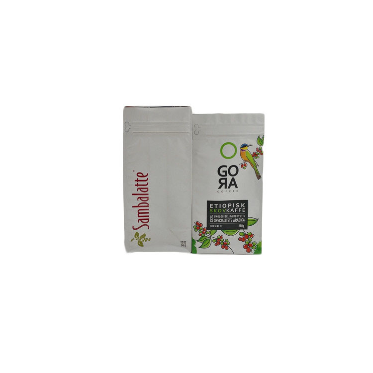 Double Mylar Bottom Gusset Bags Biodegradeble Plastic Packaging With Valve