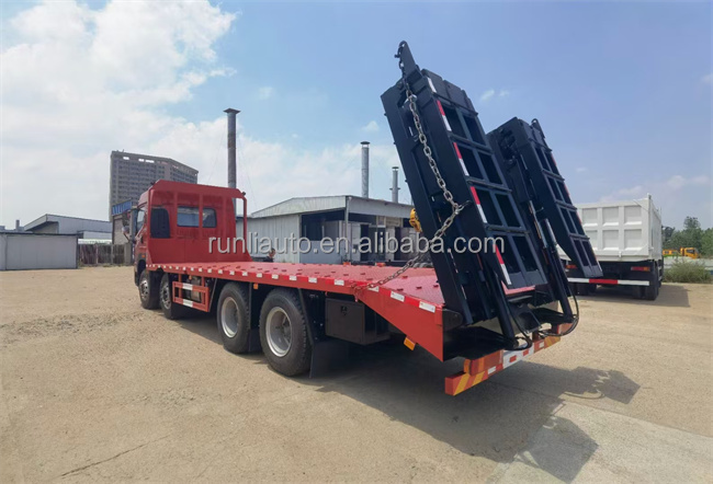 FAW JP6 8x4 Large Load 25ton Flatbed Truck Low Loader Flat Bed Tray Truck