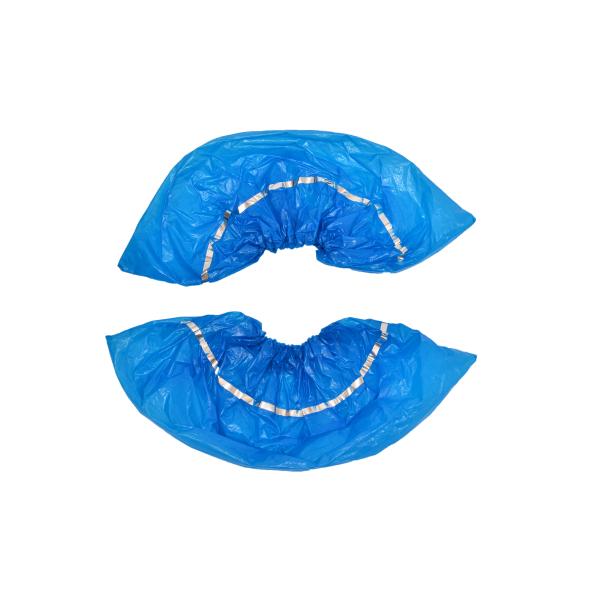 Quality Waterproof Disposable PE Shoe Cover With Detectable Thread for sale