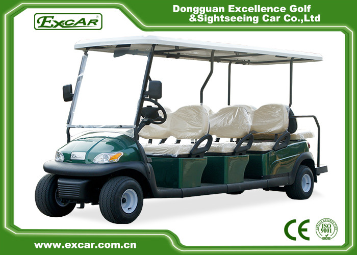 Club Course 8 Passenger Used Electric Golf Buggy With Headlight Trojan Battery