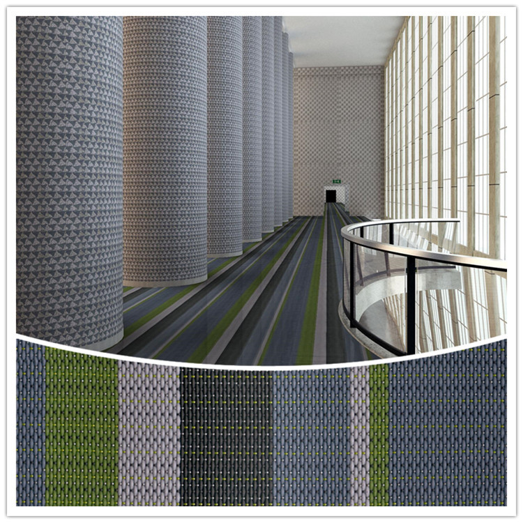 Fashion Pattern PVC Woven Vinyl Flooring Tiles For Hotel / Home Anti Slip